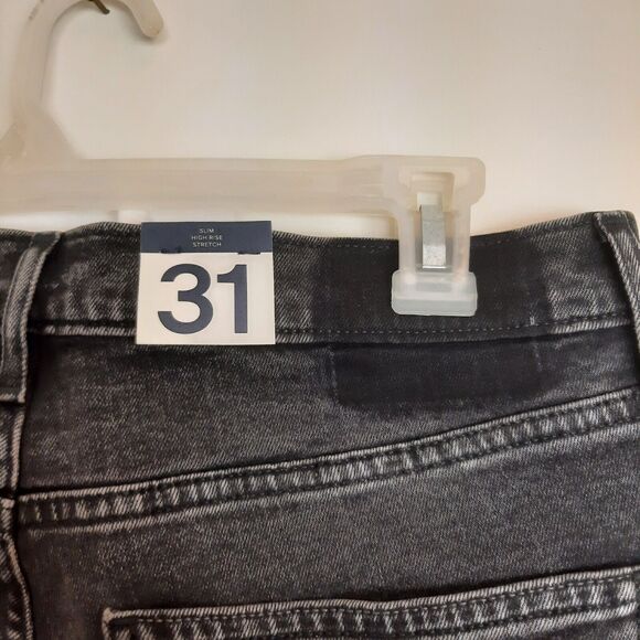 Gap Jeans Women 31/12R Cigarette High Rise Slim Stretch Washed Black 26" Inseam - Picture 5 of 10